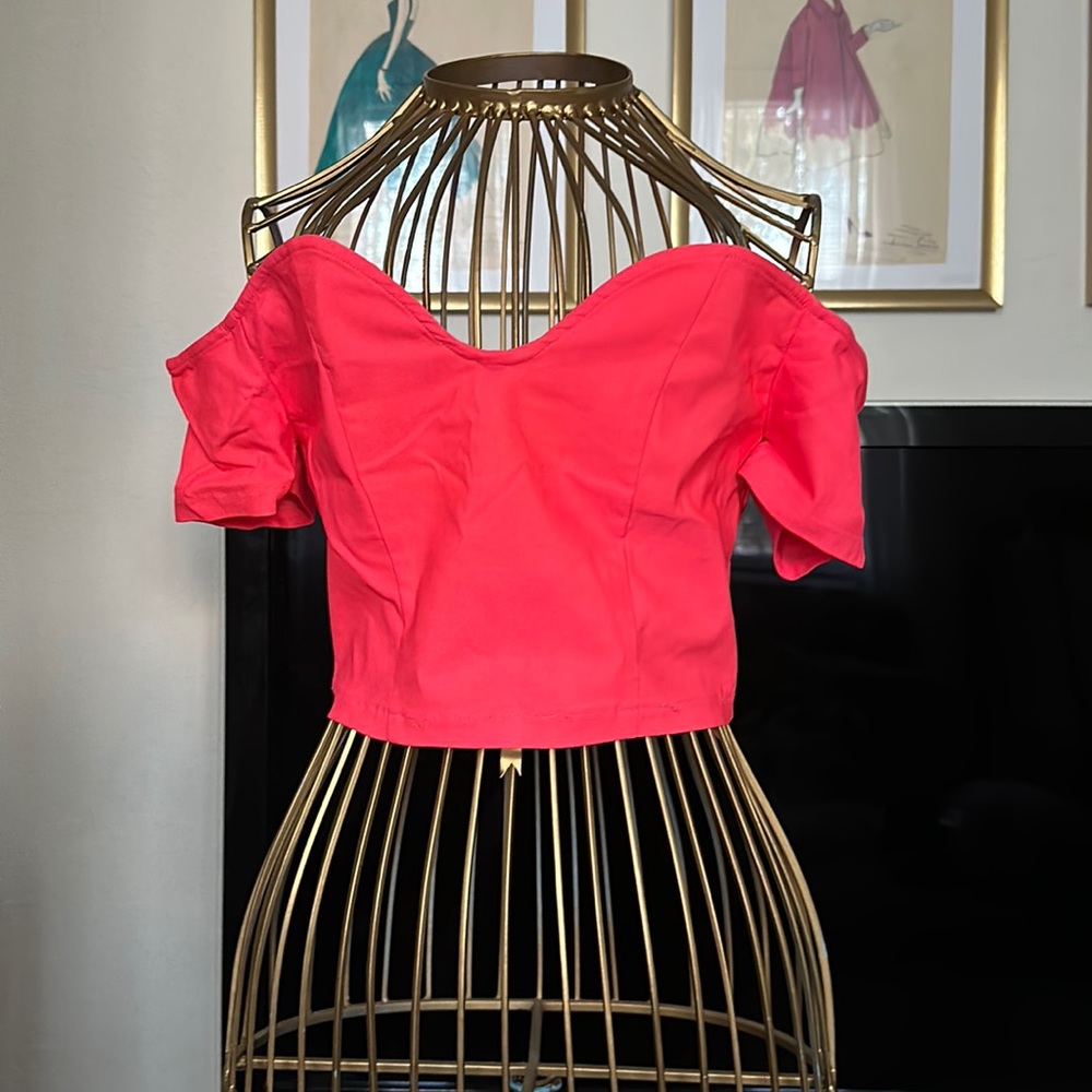 Neon Pink Tobi Crop Top